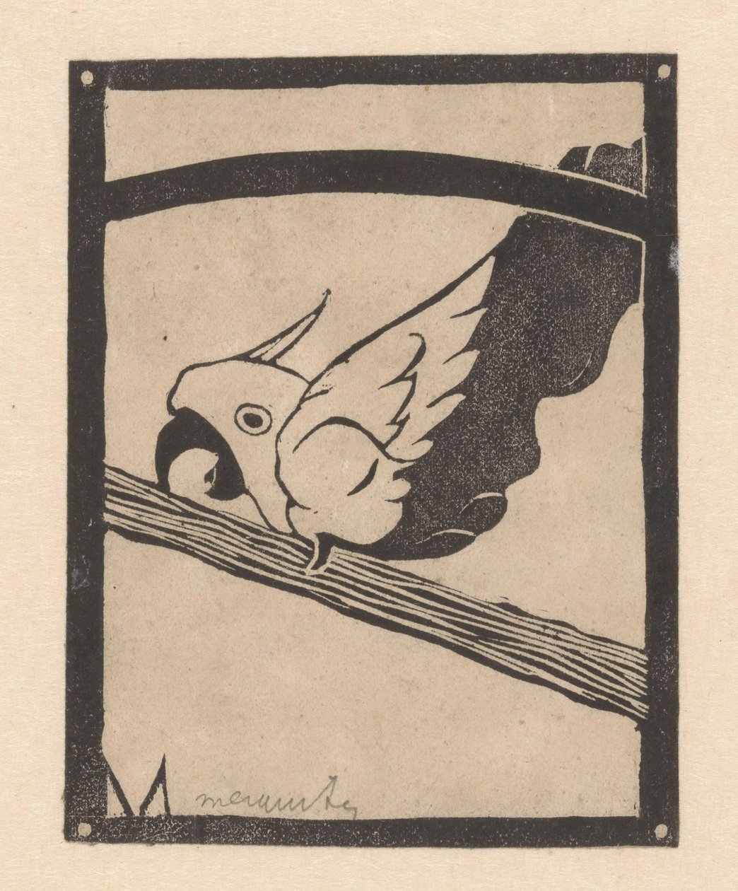 baba (çığlık atan kakadu) by Samuel Jessurun de Mesquita (signed by artist)