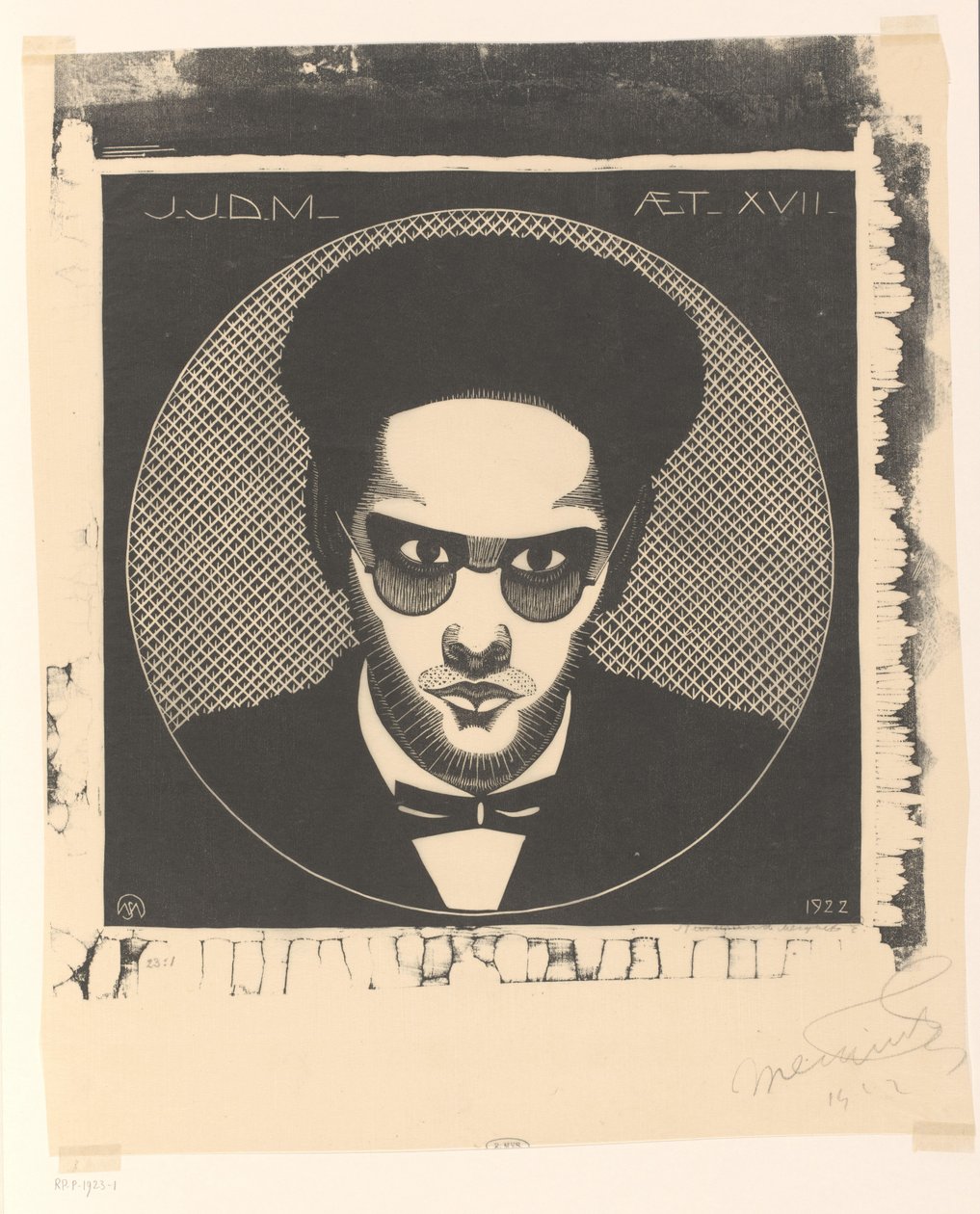 Jaap Jessurun de Mesquita'nın portresi by Samuel Jessurun de Mesquita (signed by artist)