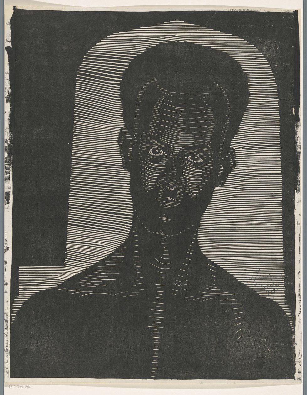 Bilinmeyen bir adamın portresi Curaçauer (nesne üzerindeki başlık) by Samuel Jessurun de Mesquita (signed by artist)