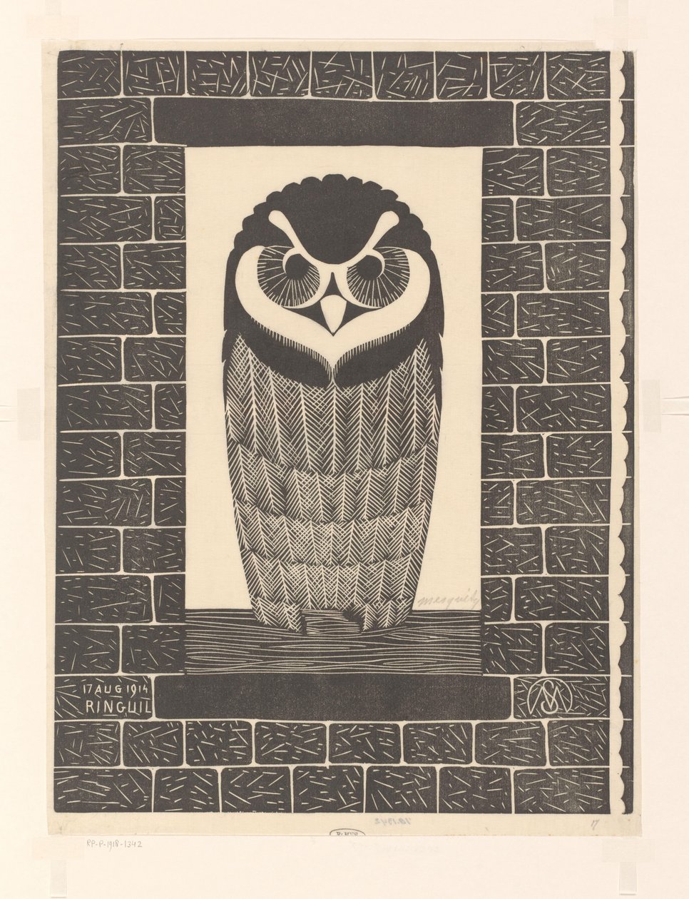 Ringuil (nesne üzerindeki orijinal başlık) by Samuel Jessurun de Mesquita (signed by artist)
