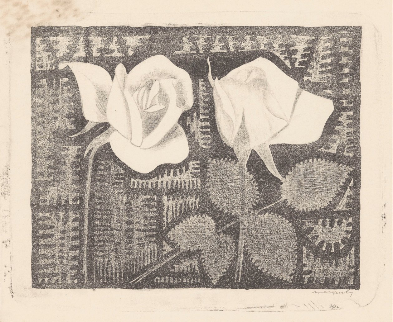 iki gül by Samuel Jessurun de Mesquita (signed by artist)