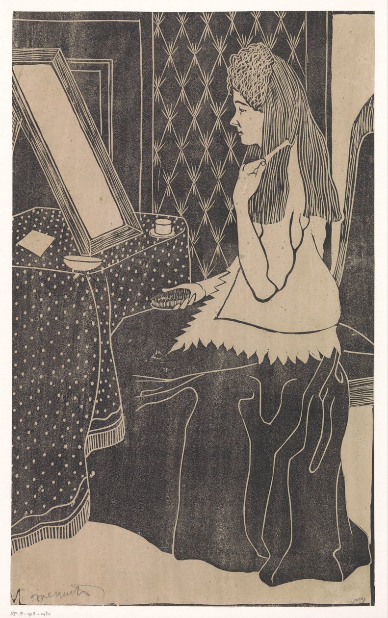 Kadın tuvalet masasında by Samuel Jessurun de Mesquita (signed by artist)