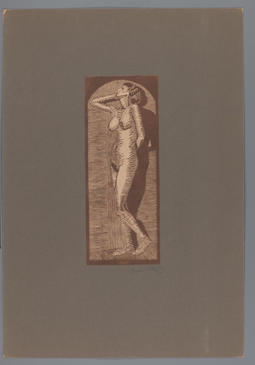 kadın çıplak ayakta Joy (orijinal başlık) by Samuel Jessurun de Mesquita (signed by artist)