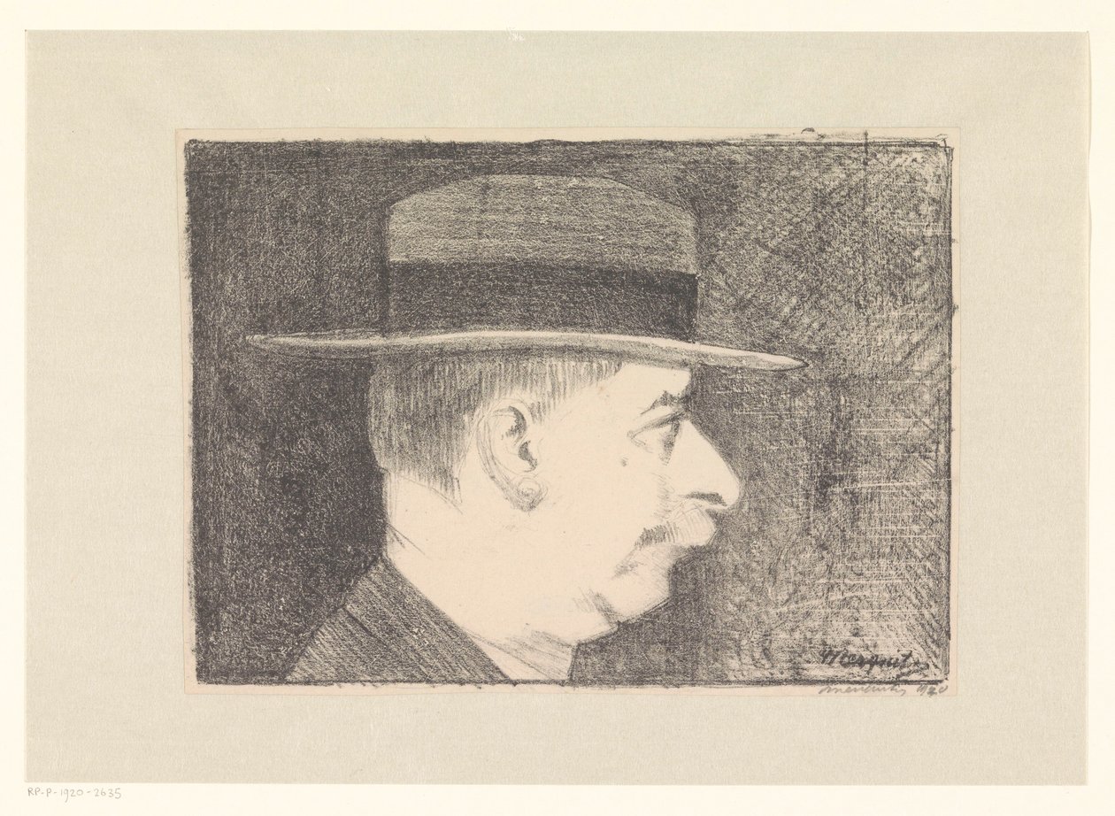 kendi kendine portre by Samuel Jessurun de Mesquita (signed by artist)