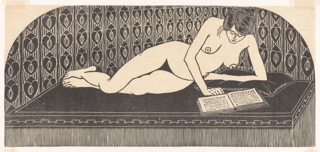 Okumak (çıplak yatmak, kitap okumak) by Samuel Jessurun de Mesquita
