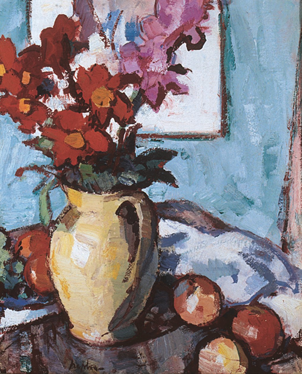 Dahlias ve Gladioli (tuval üzerine yağlı boya) by Samuel John Peploe
