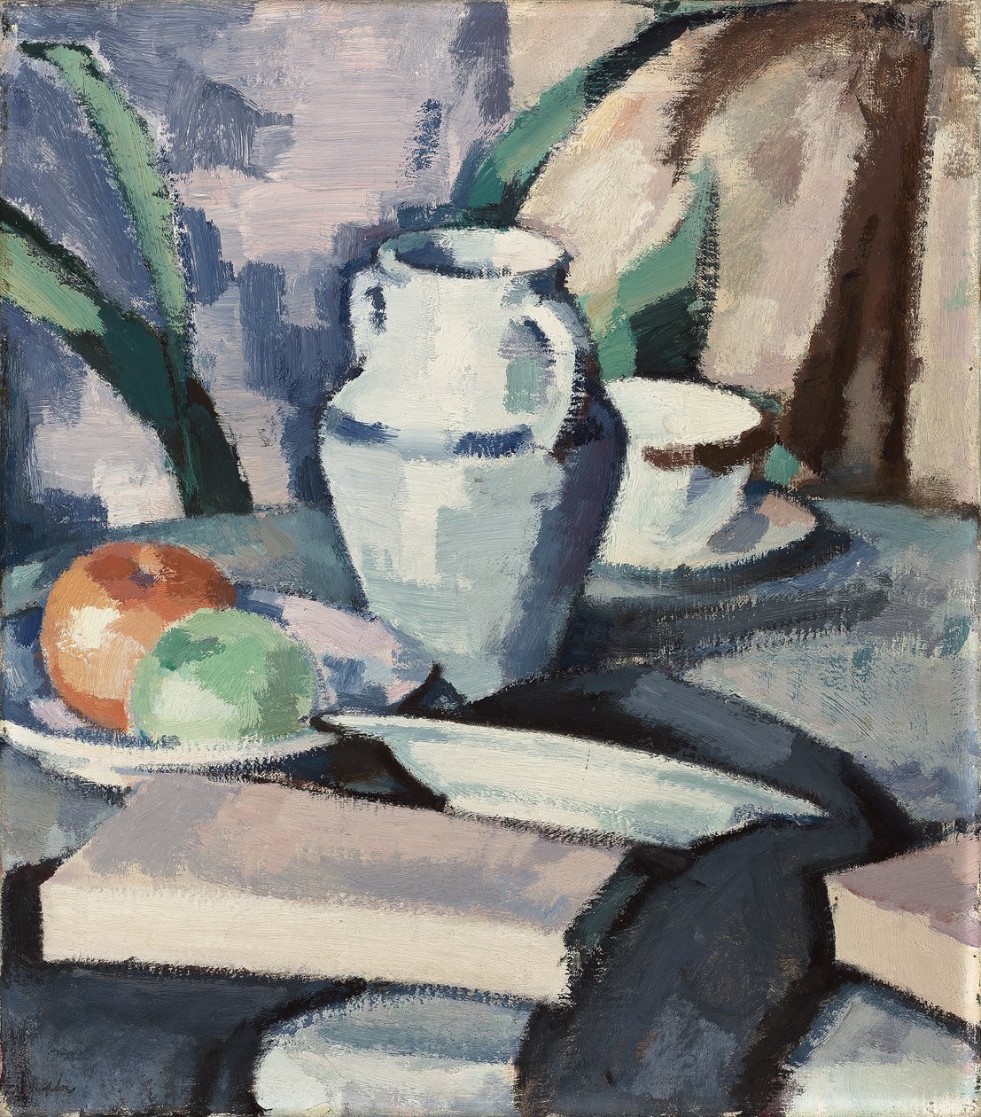 Vazo ve Kitaplarla Natürmort, by Samuel John Peploe