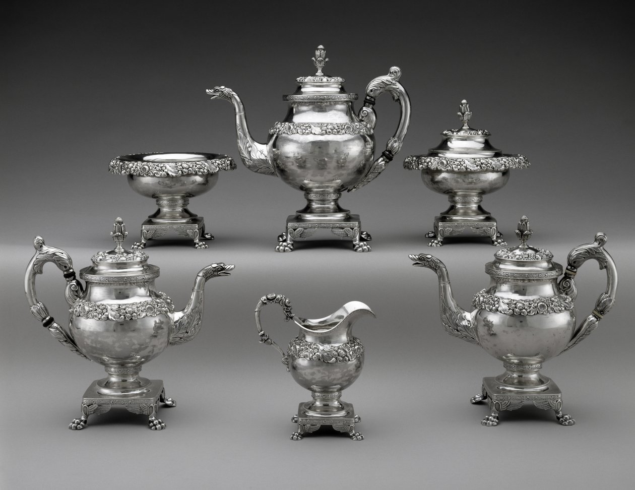 Çay ve Kahve Servisi, c. 1824-1829 (gümüş) by Samuel Kirk