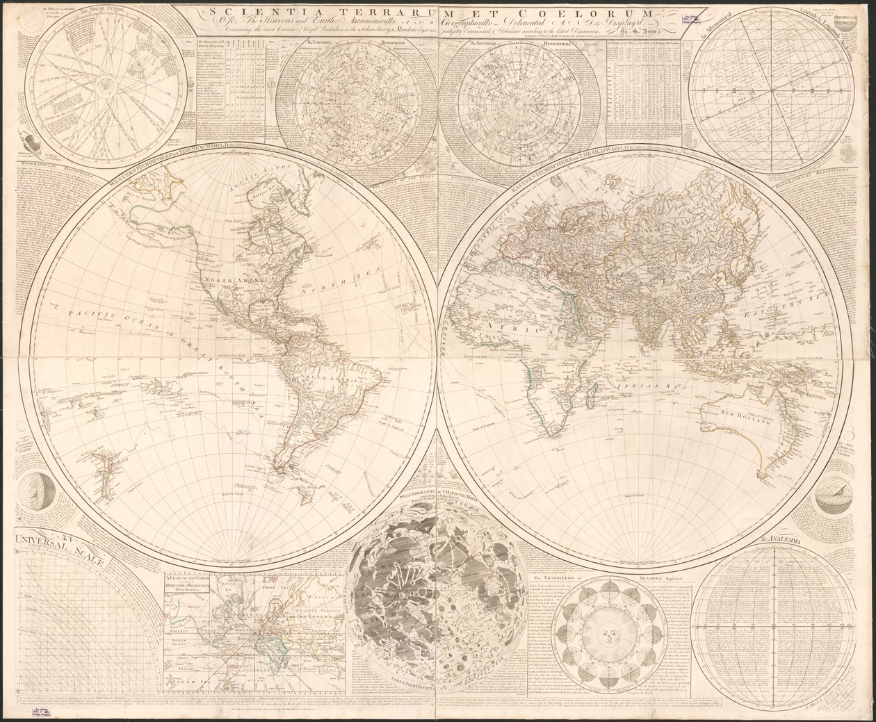 Scientia terrarum et coelorum : veya gökler ve yer astronomik ve coğrafi olarak betimlenir ve gösterilir : Güneş yıldızlı ve dünyevi sistemlerdeki en ilginç ve faydalı ayrıntıları içerir, aslına uygun olarak sıralanır ve t