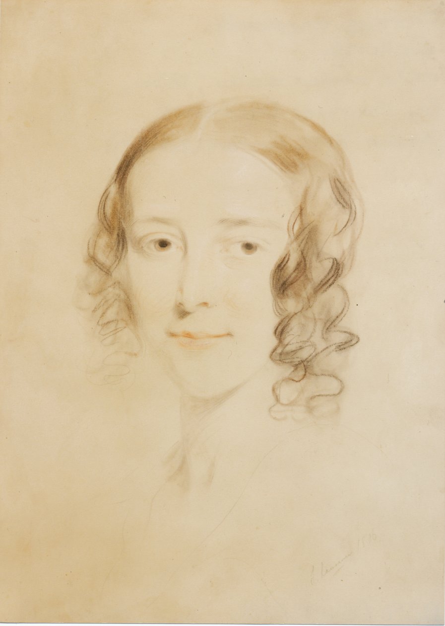 Frances Elizabeth Dickens (Fanny Burnett), 1836 (kağıt üzerine pastel ve pastel boya) by Samuel Laurence