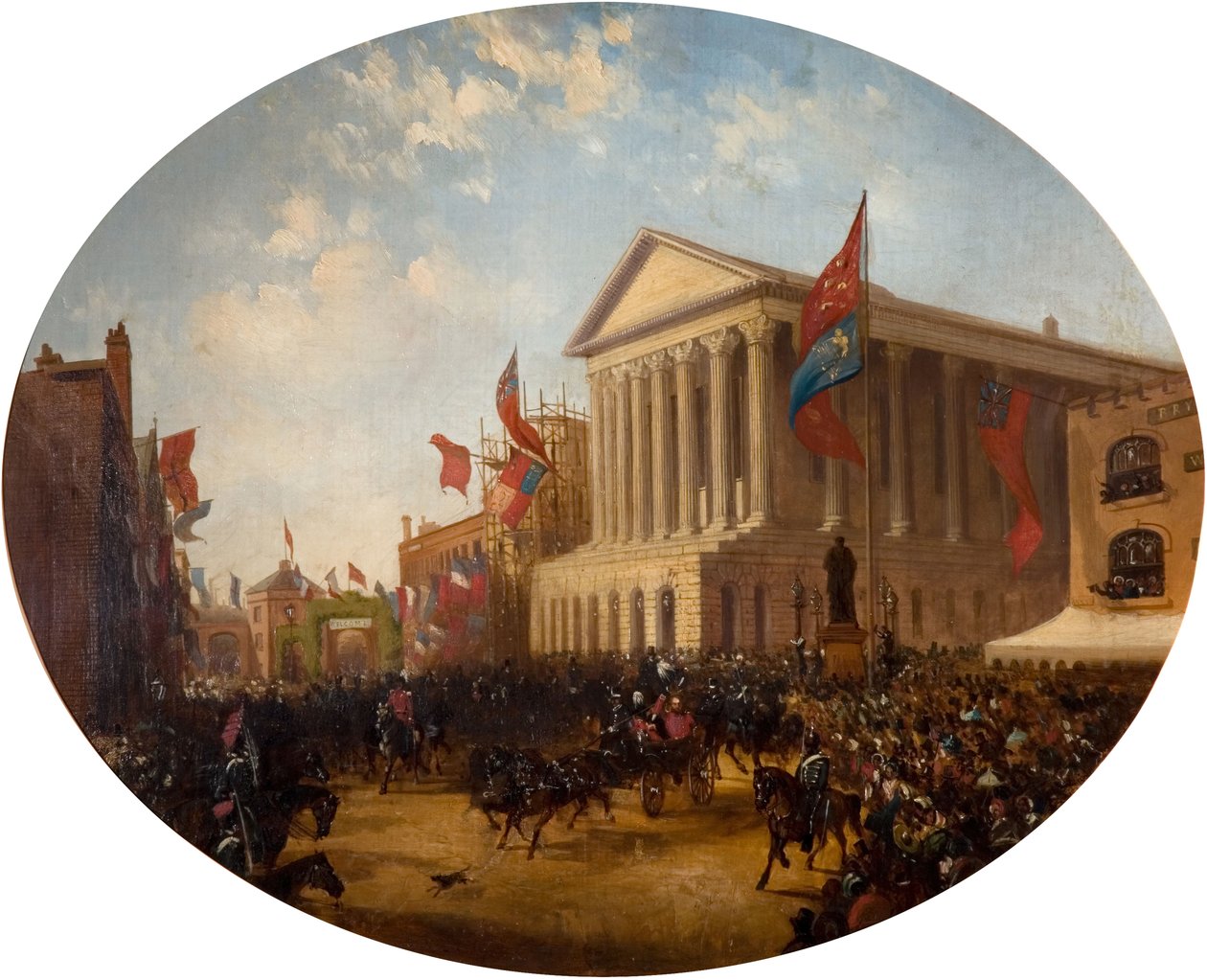 Cambridge Dükü Belediye Binasından Ayrılırken, Birmingham, 1857. by Samuel Lines
