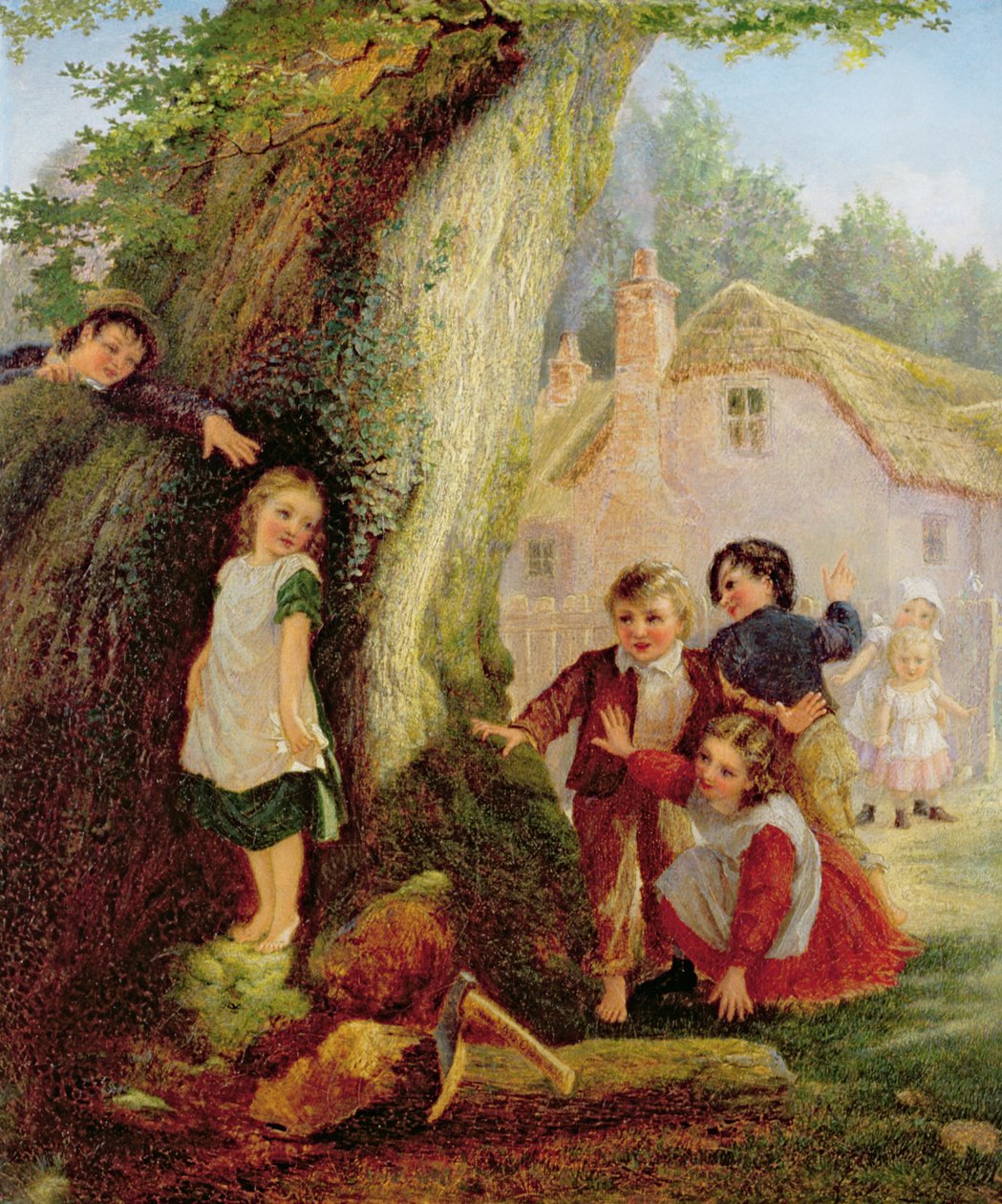 Hide and Seek, 1869 oil on canvas by Samuel McLoy