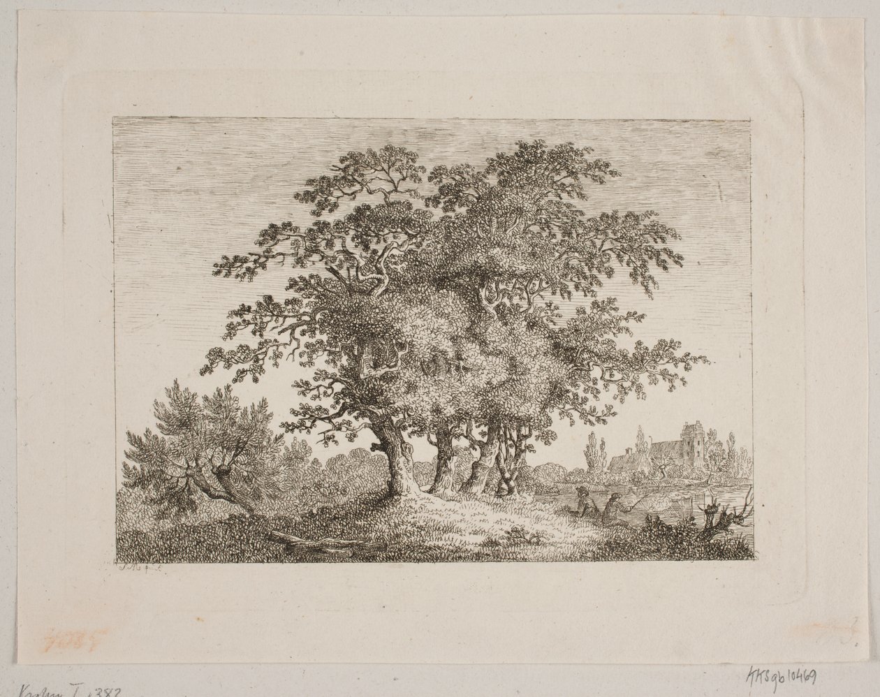 Meşe Ağaçları ile Manzara by Samuel Mygind