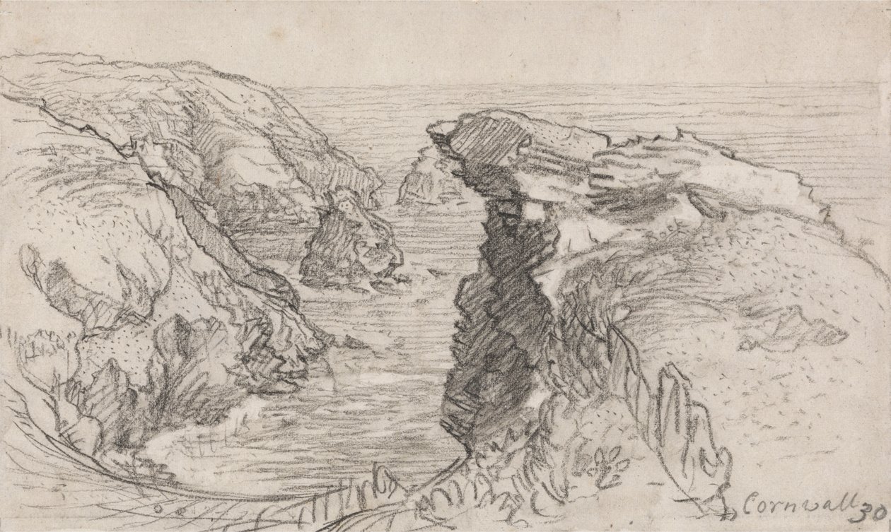 Cornish Eskiz Defterinden Bir Sayfa: Cornwall 30 by Samuel Palmer