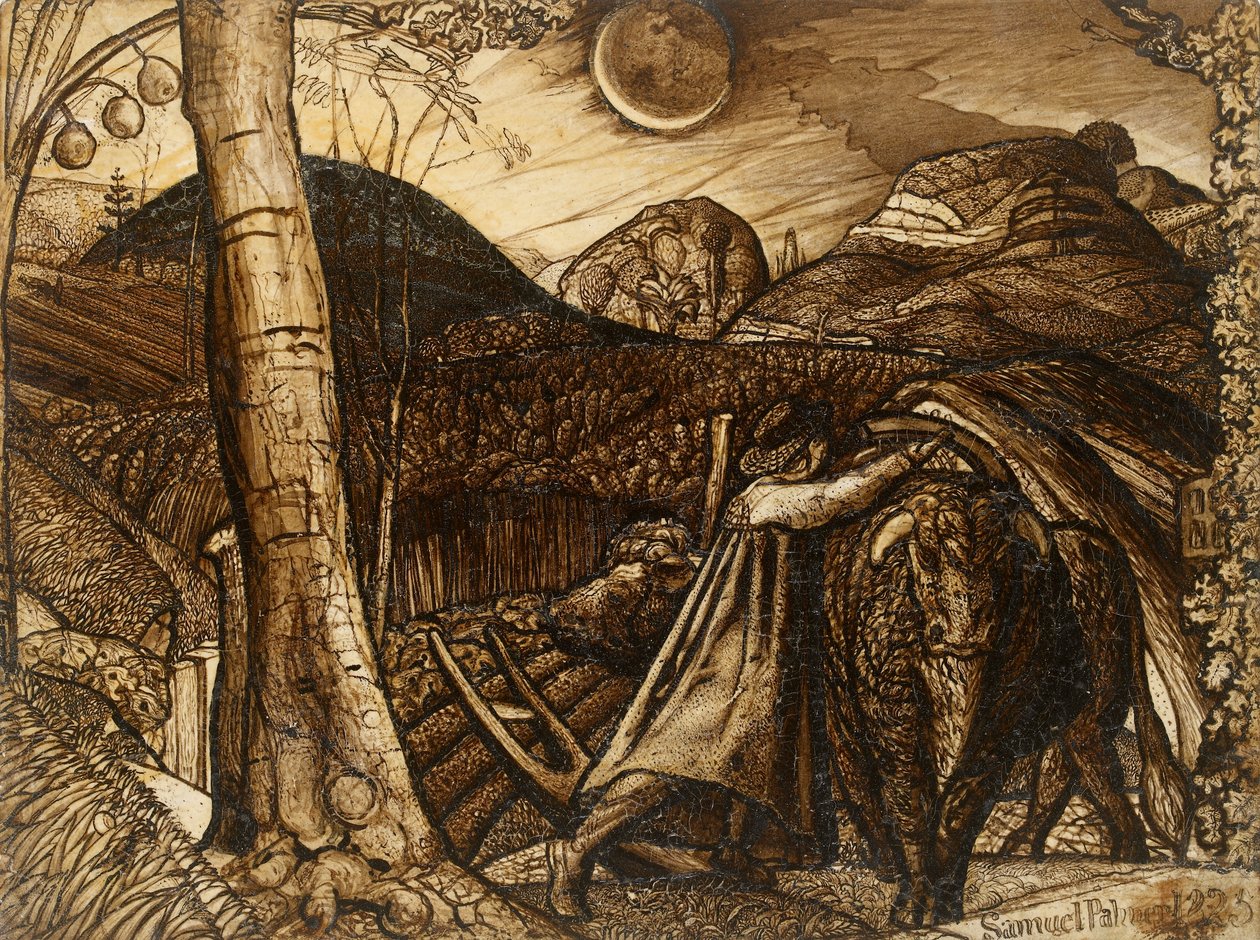 Rustik Bir Sahne, 1825 by Samuel Palmer