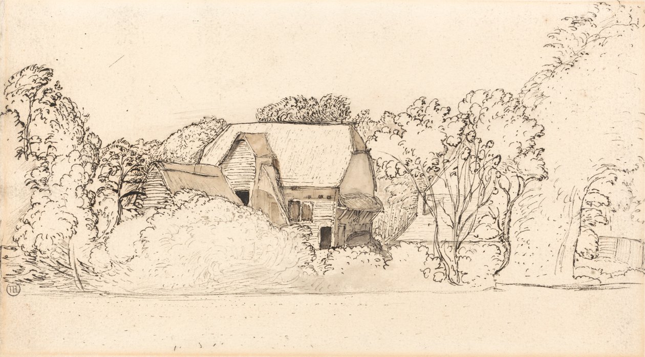 Shoreham'da Eski Bir Ahır by Samuel Palmer