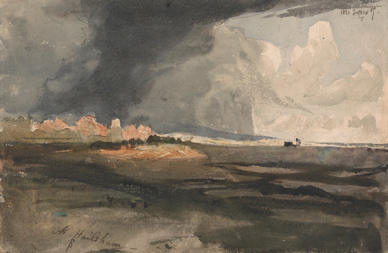Hailsham, Sussex'te: Yaklaşan Bir Fırtına by Samuel Palmer
