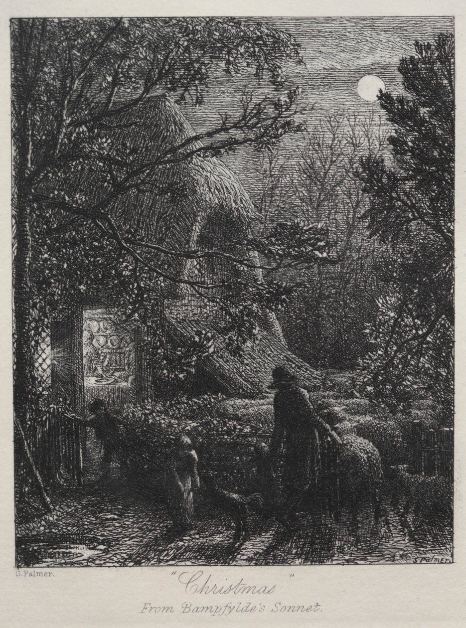 Noel Son Koyunun Katlanması, 1850. by Samuel Palmer