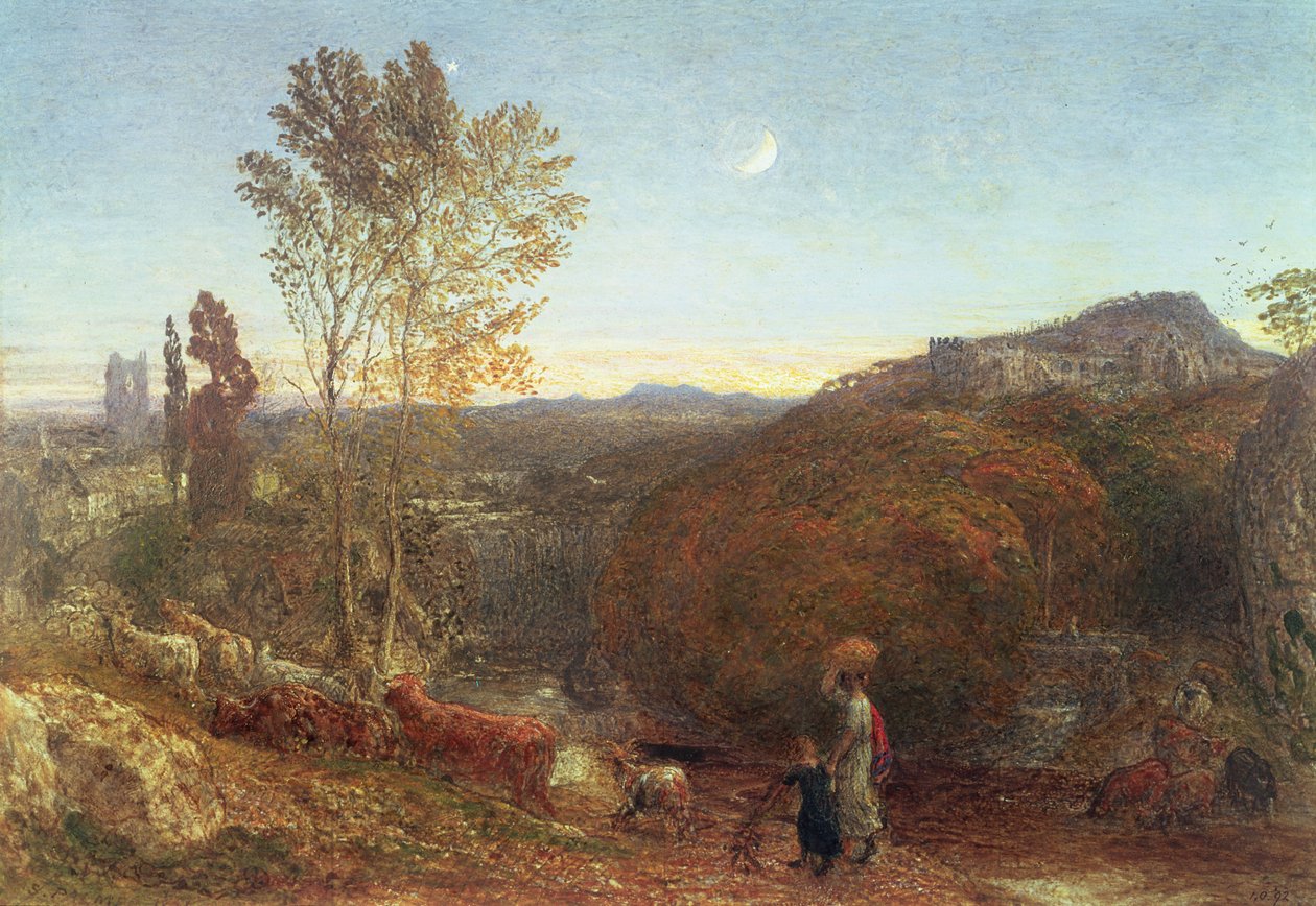 Sokağa çıkma yasağı saatinde eve gitmek by Samuel Palmer