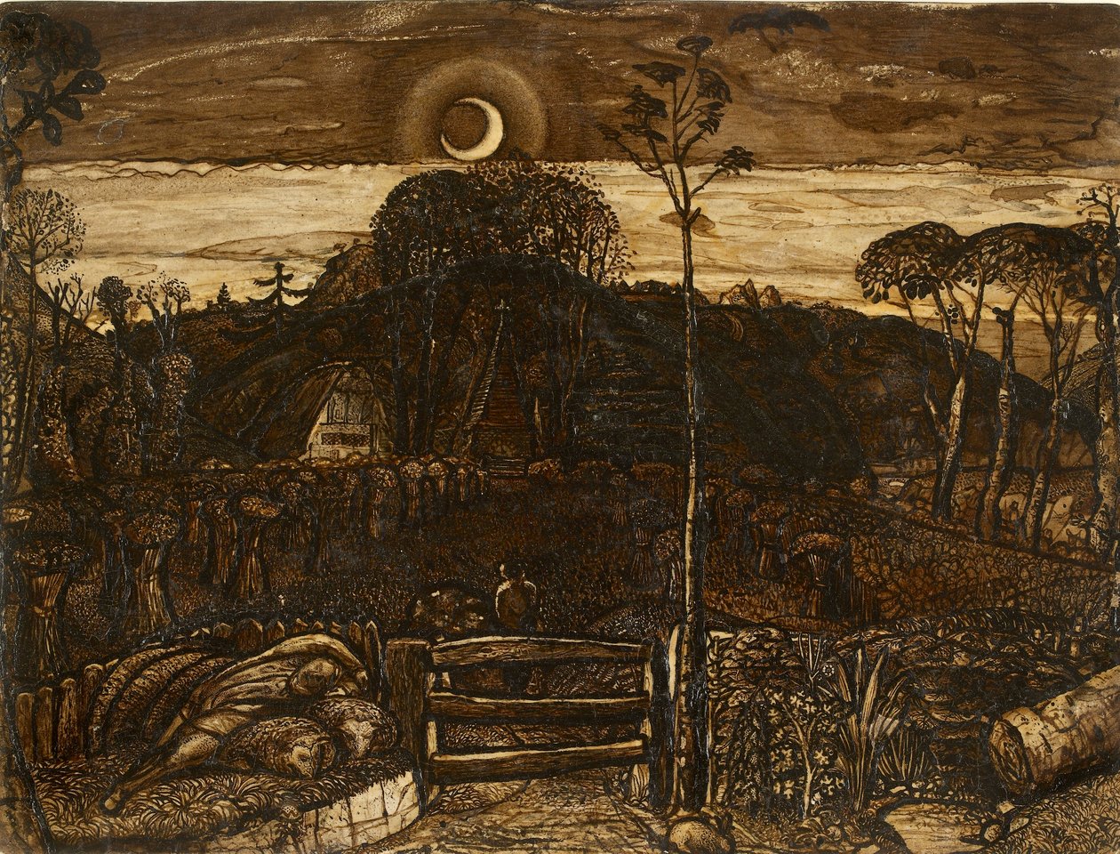 Geç Alacakaranlık, 1825 by Samuel Palmer
