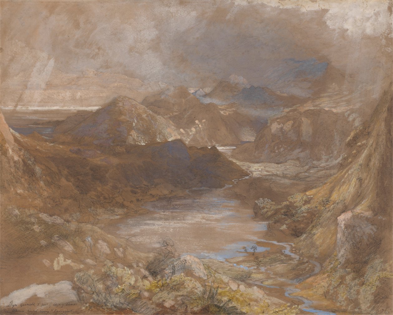 Llwyngwynedd ve Llyn-y-dina'nın Capel Curig ile Beddegelert Arasındaki Kısmı, Kuzey Galler by Samuel Palmer