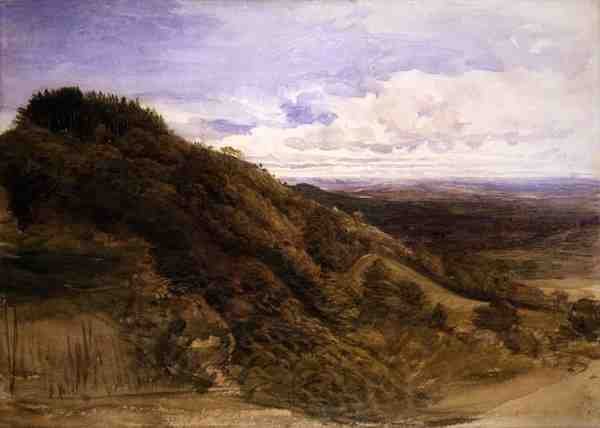 Underriver yakınlarında, Sevenoaks (kağıt üzerine suluboya ve guaj boya) by Samuel Palmer