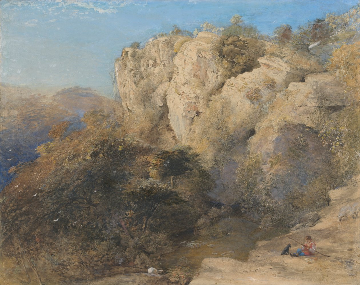 Galler'deki Kayalık Manzara by Samuel Palmer