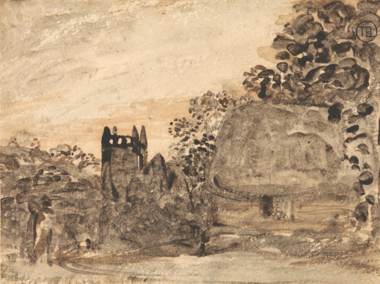 Sazdan Kulübe ve Kilise by Samuel Palmer