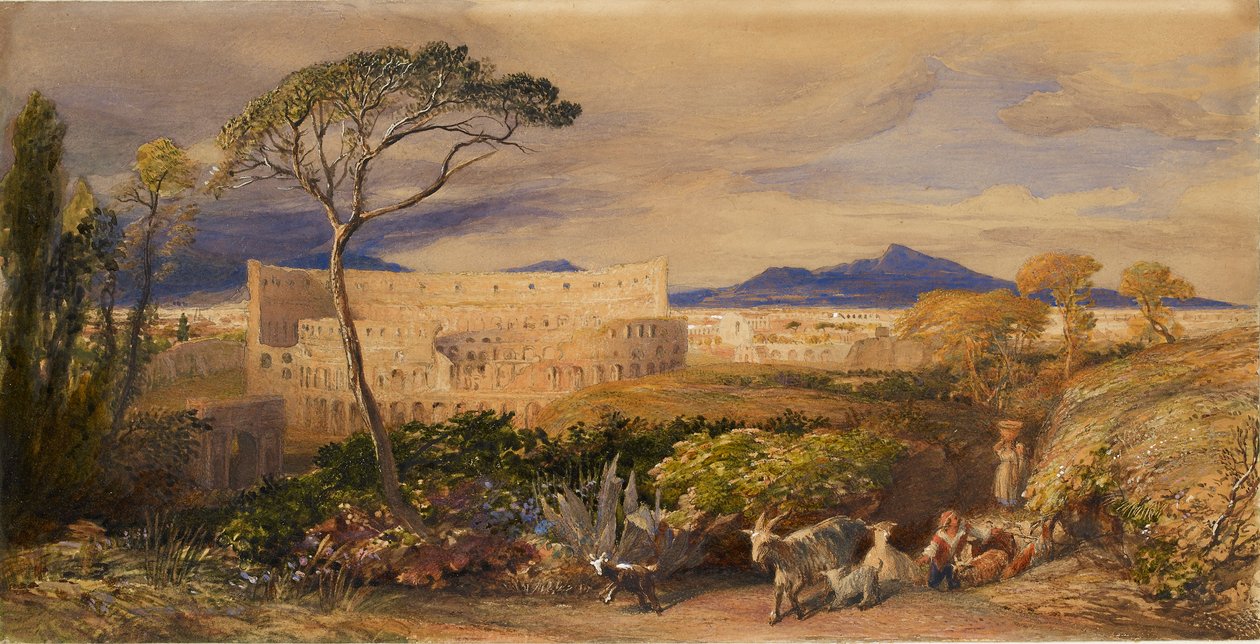 Kolezyum ve Alban Dağı, c1843 by Samuel Palmer