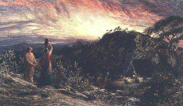 Hayatın Şafağı (suluboya ve guaj) by Samuel Palmer