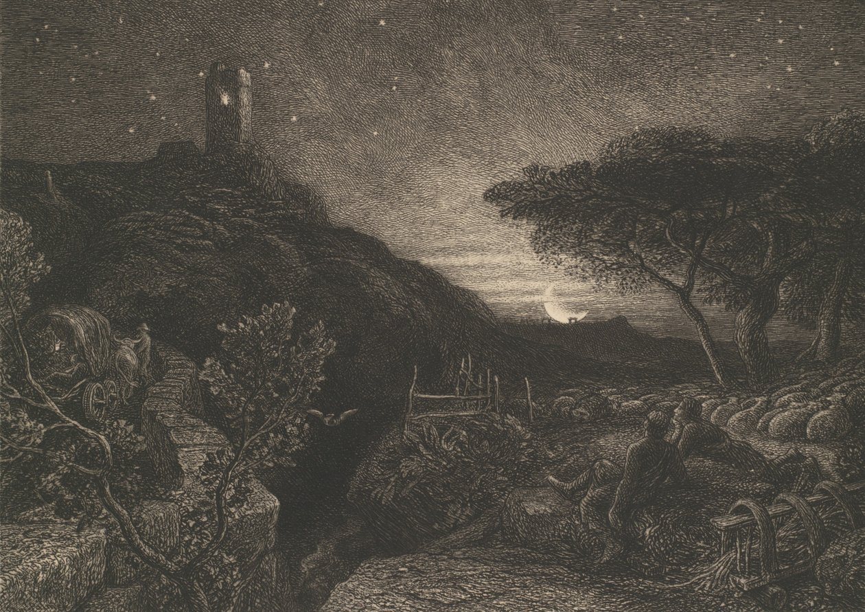 Yalnız Kule, 1879. by Samuel Palmer