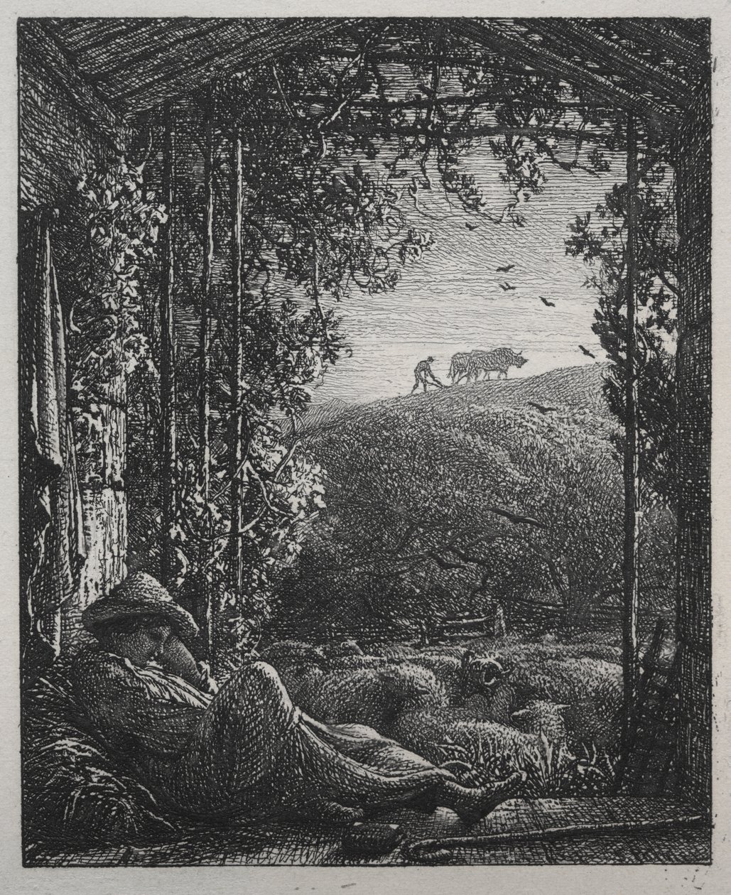 Uyuyan Çoban by Samuel Palmer