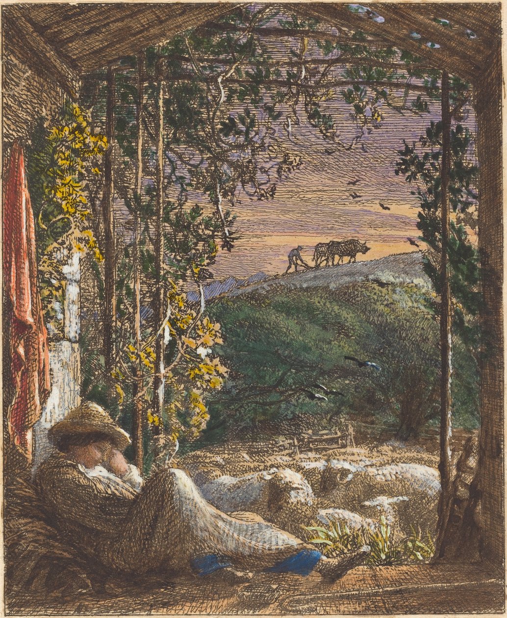 Uyuyan Çoban; Sabahın erken saatleri by Samuel Palmer