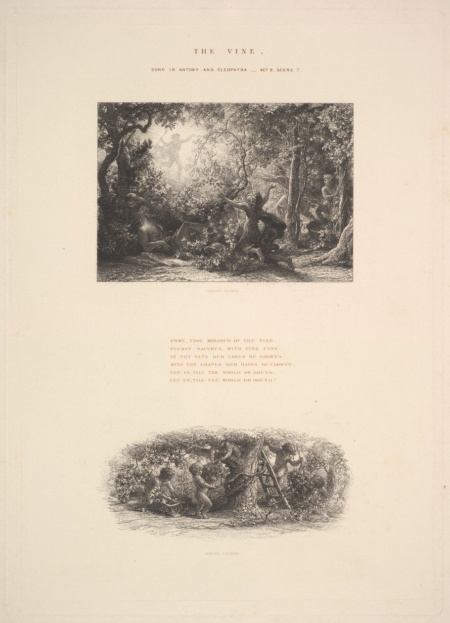 Asma veya Plumpy Bacchus, 1880. by Samuel Palmer