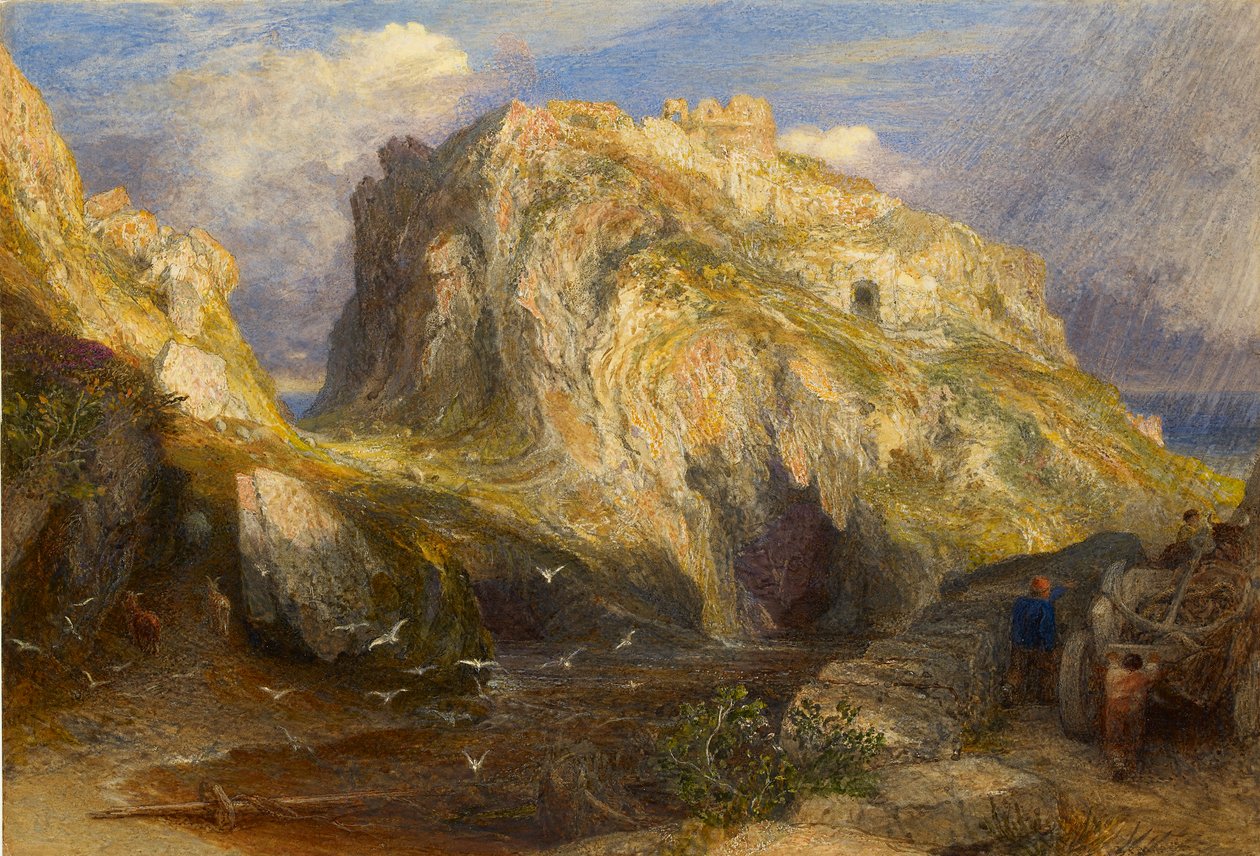 Tintagel Kalesi: Yaklaşan Yağmur, 1848-1849 by Samuel Palmer