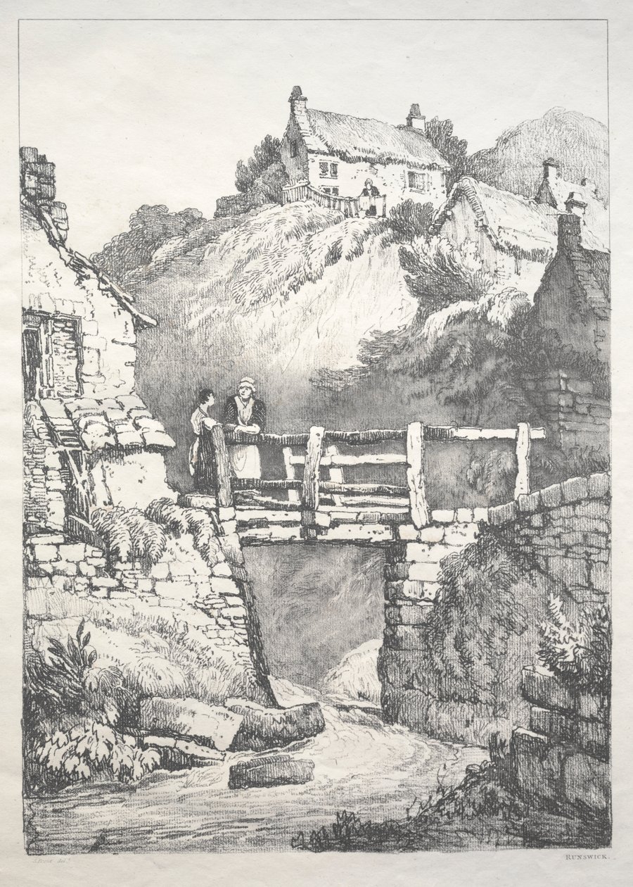 İngiltere'nin Kuzeyinde Bir Dizi Eski Bina ve Kır Evleri: Runswick by Samuel Prout