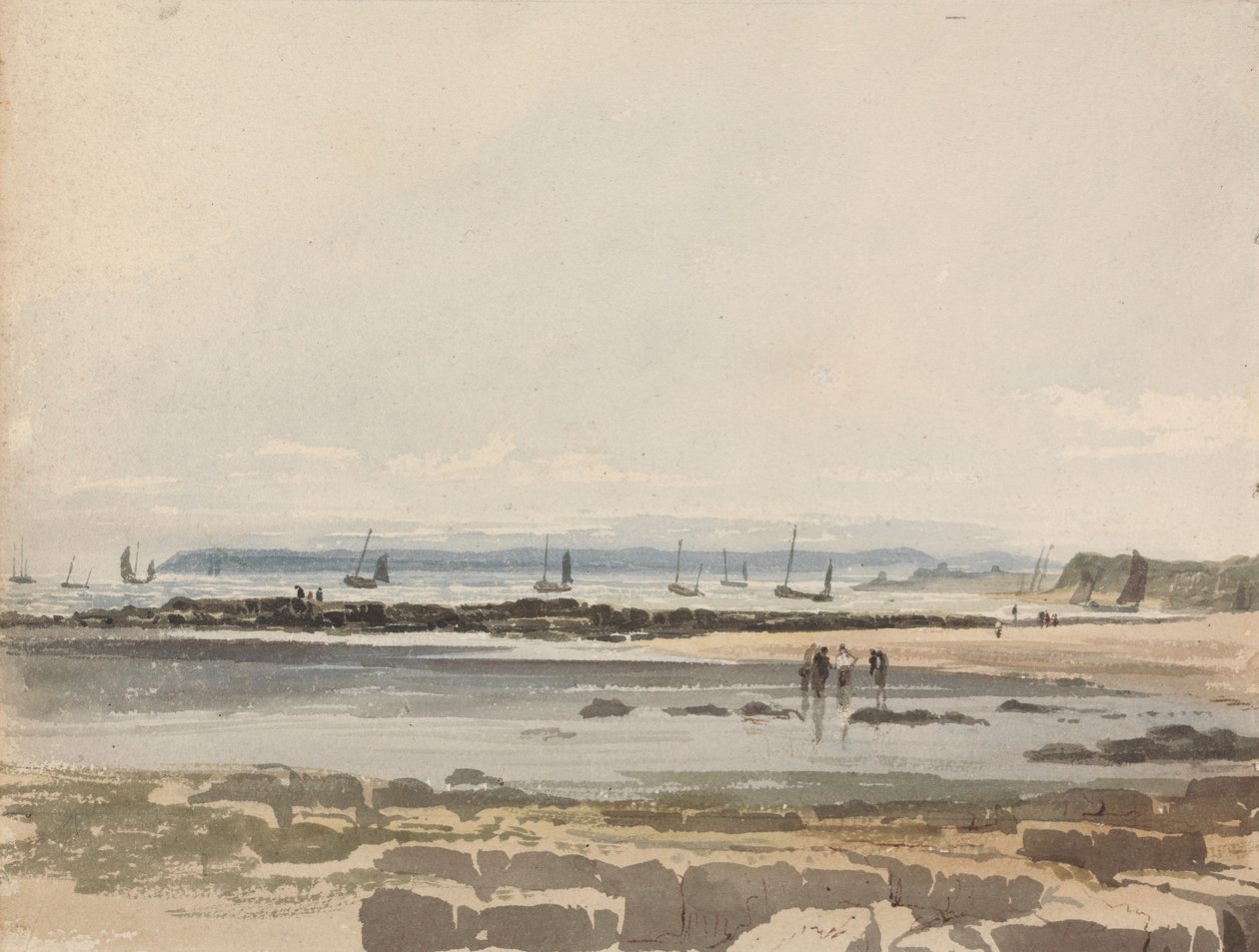 plaj sahnesi by Samuel Prout