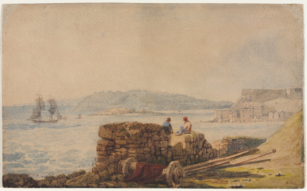 Drakes Adası, Plymouth. by Samuel Prout