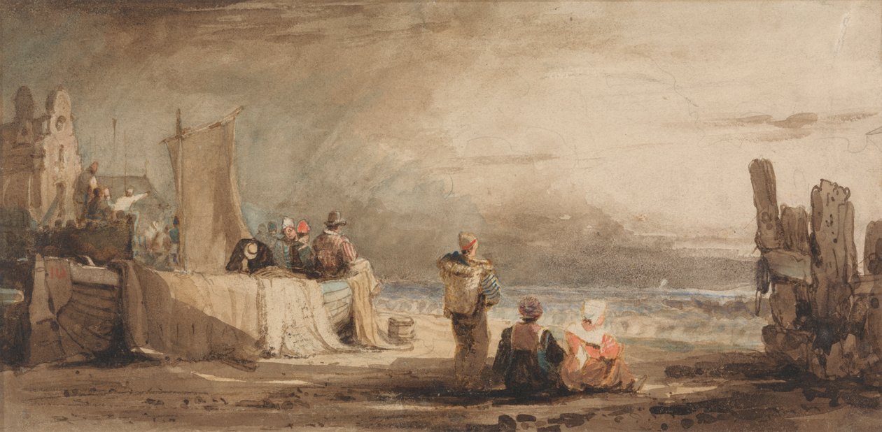 Sahildeki Figürler by Samuel Prout