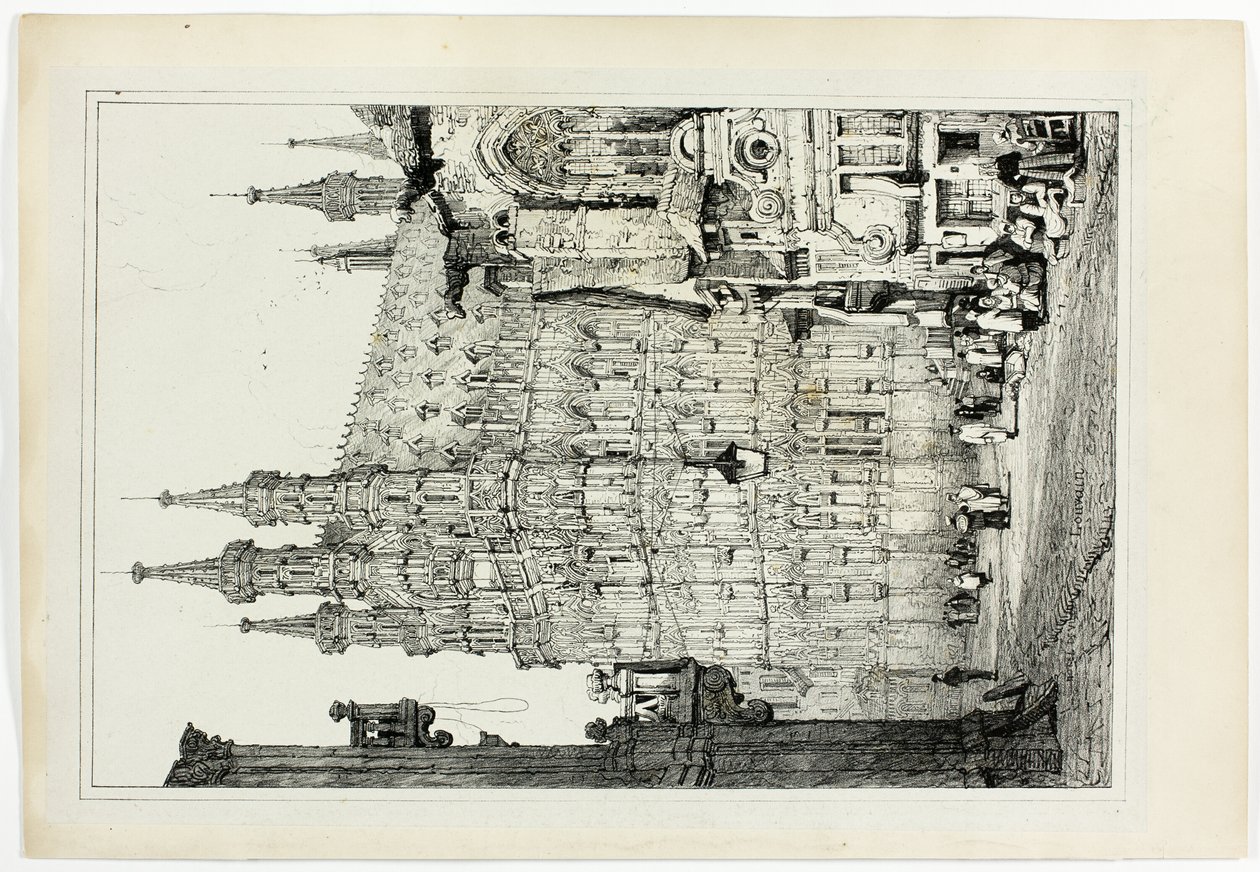 Belediye Binası, Leuven by Samuel Prout