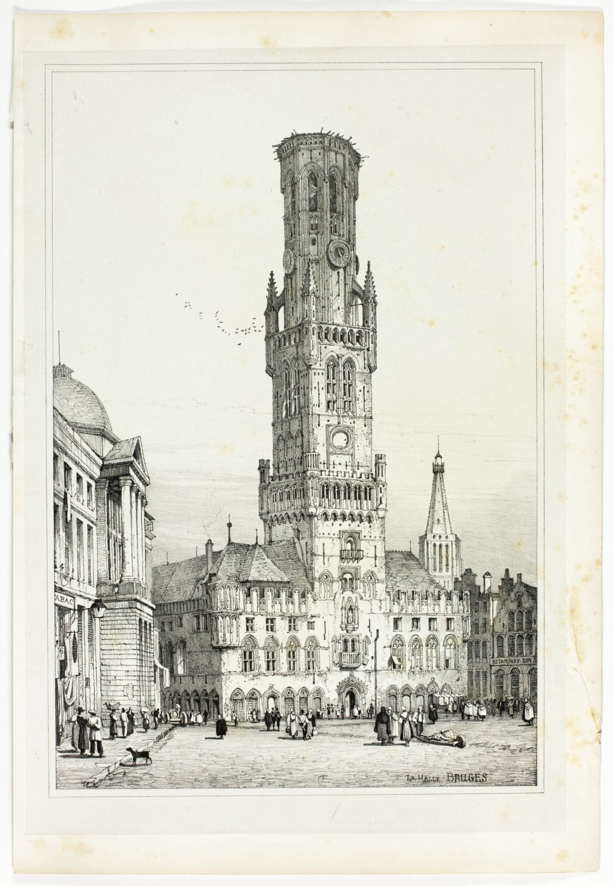La Halle, Brugge by Samuel Prout