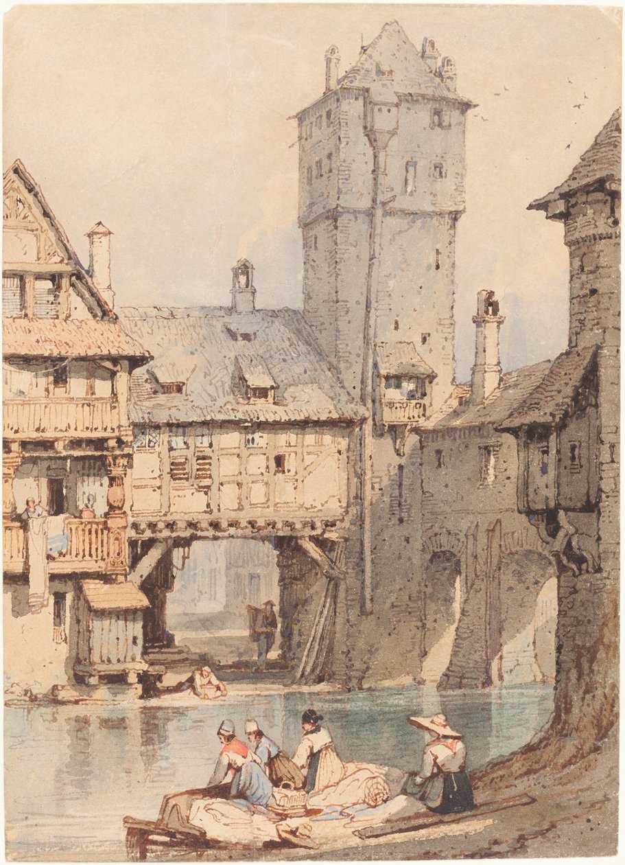 Wasserturm, Nürnberg öncesi çamaşırhaneler by Samuel Prout