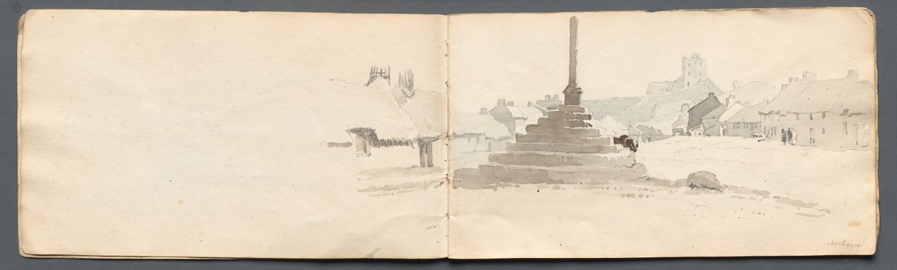 Eskiz defteri: Norham by Samuel Prout