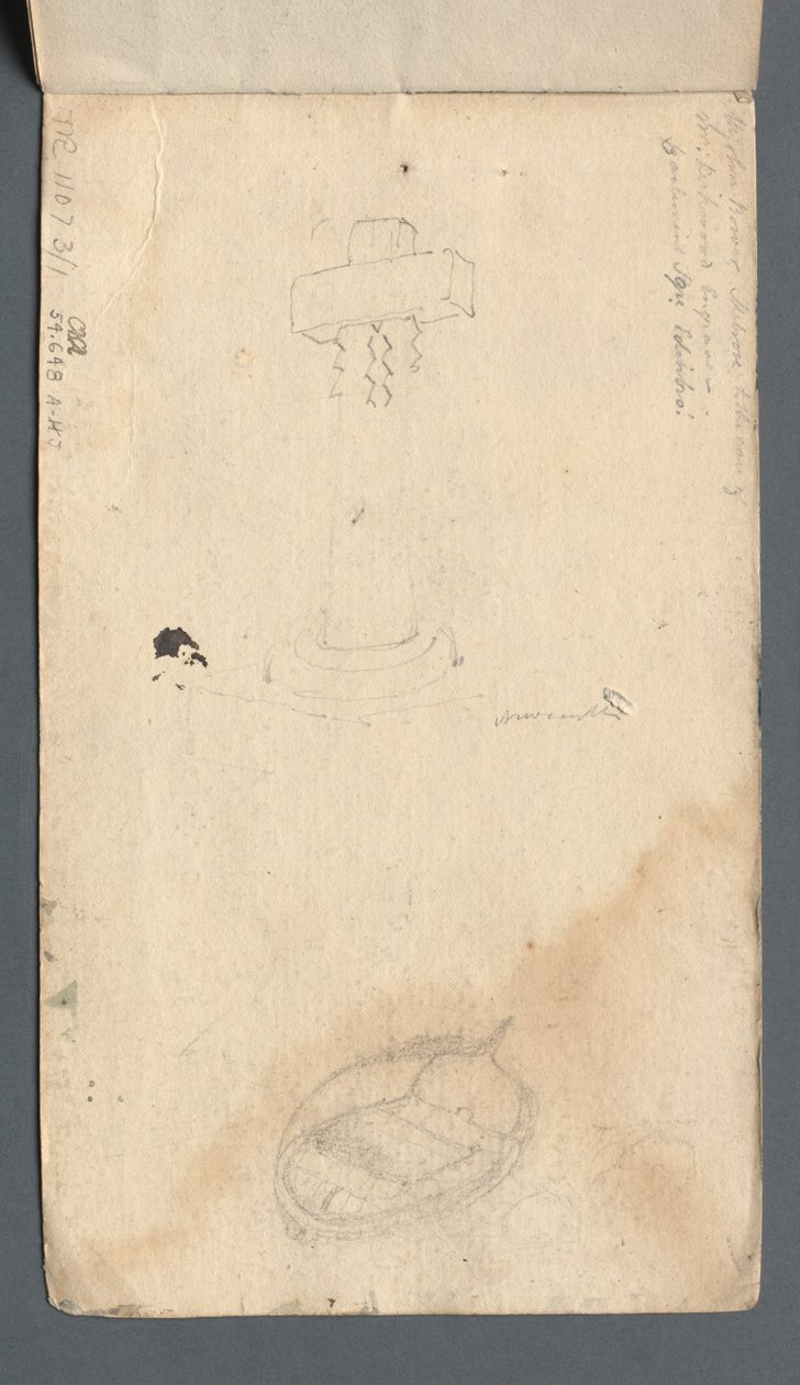 Sketchbook: Cross and Rowboat Çalışması (arka kapakta) by Samuel Prout