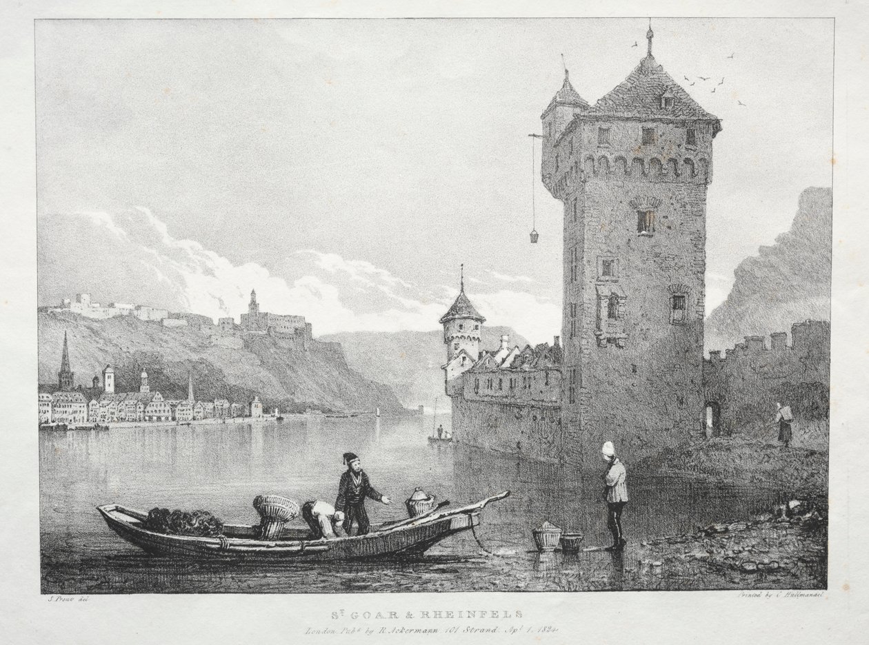 Aziz Goar ve Rheinfels by Samuel Prout