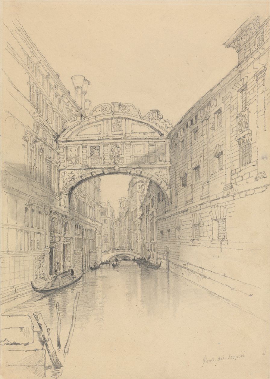 Ahlar Köprüsü, Venedik by Samuel Prout