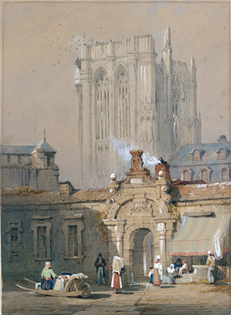 Eski Kule, Köln Katedrali, 19. yüzyılın başlarında by Samuel Prout