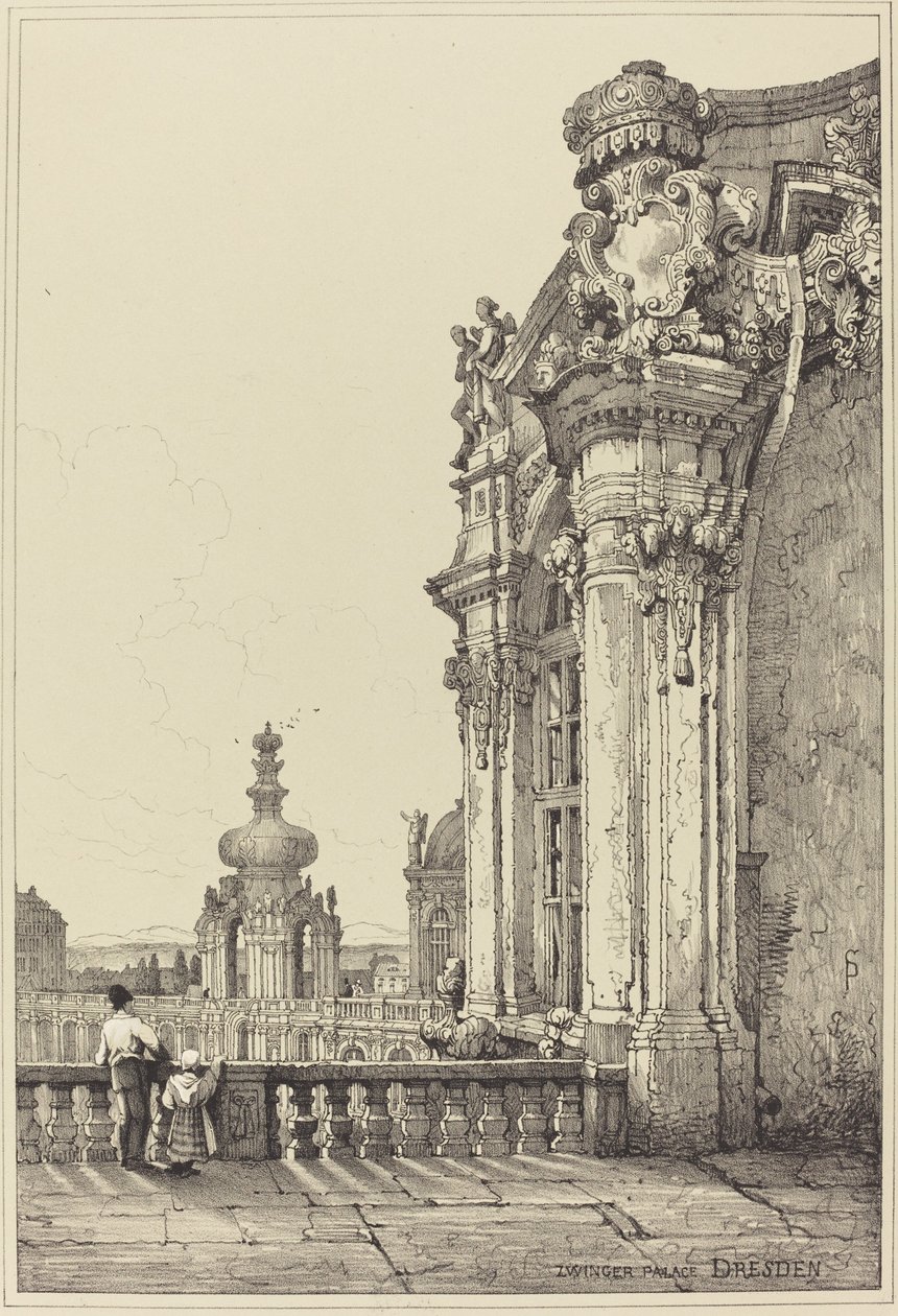 Zwinger Sarayı, Dresden by Samuel Prout