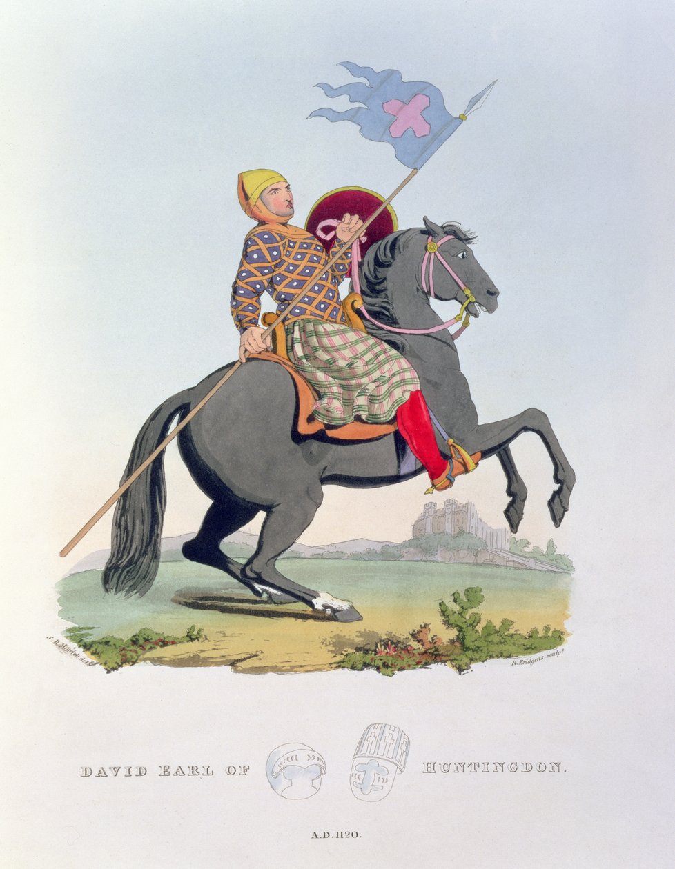 David, Huntingdon Kontu (1084-1153) 1120, Richard tarafından oyulmuş. Antik Zırh