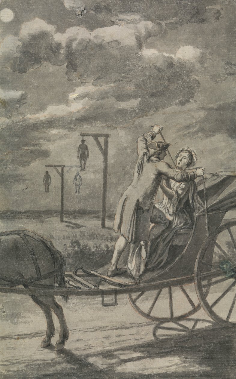 Arabada Cinayet (Muhtemelen The Tyburn Chronicle için bir Tasarım) by Samuel Wale